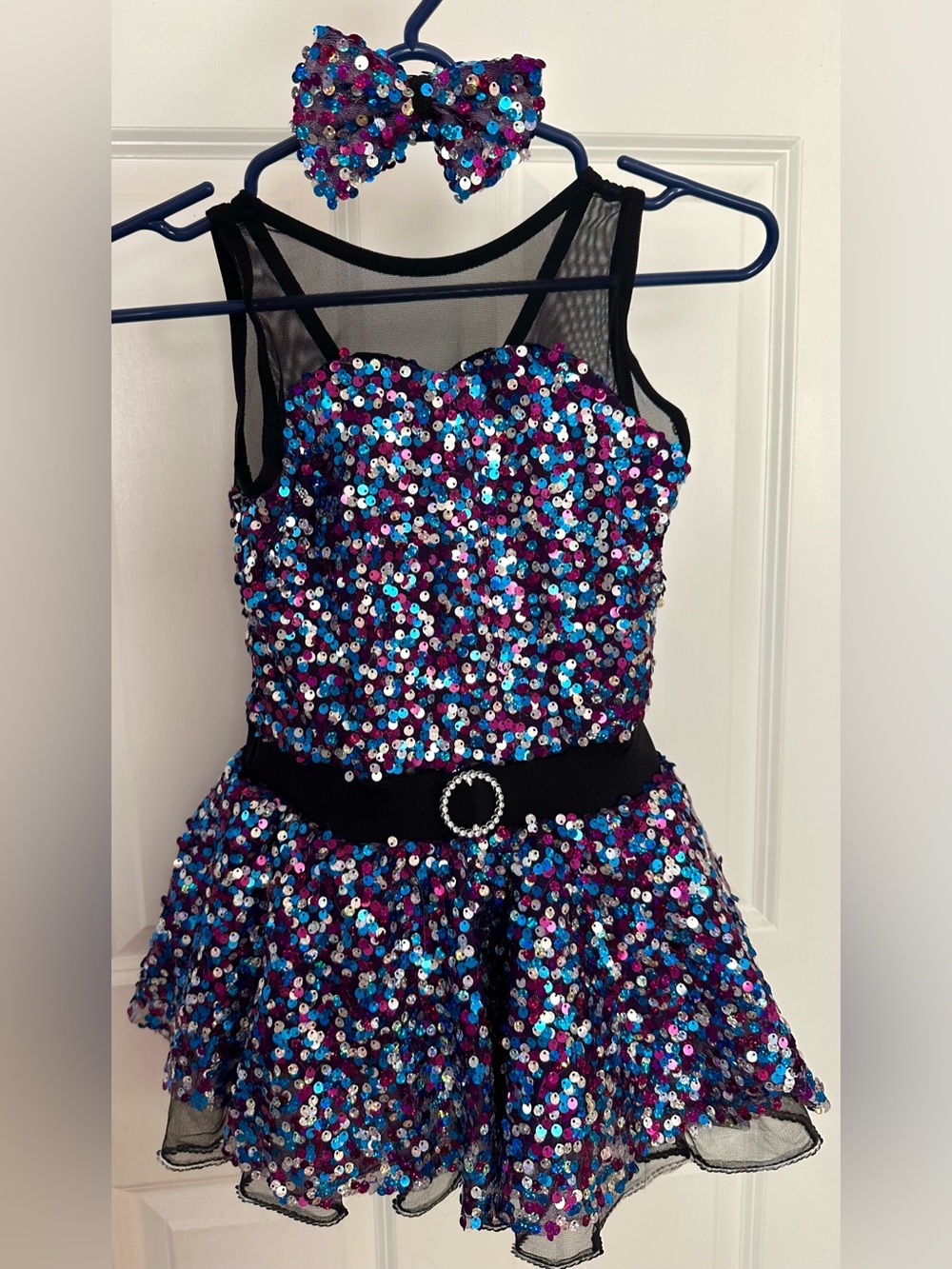 A Wish Come True Focus 24062Y Sequin Jazz Tap Dance Costume Dress Girls IMC Bow